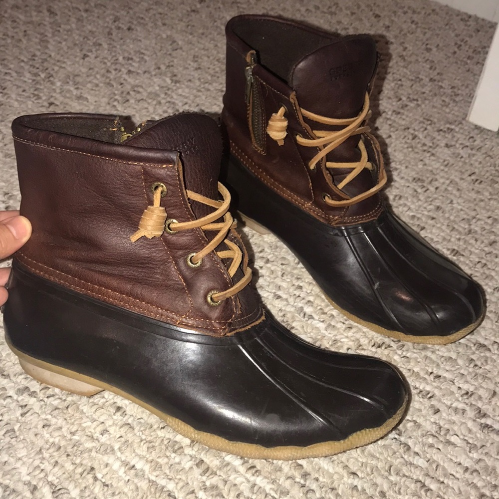 Sperry Duck Boots! top-sider saltwater, dark brown